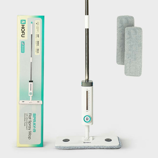 Flat Spray Mop with Ultra-Absorbent Microfiber Pads